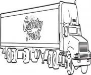 Printable semi truck coloring pages