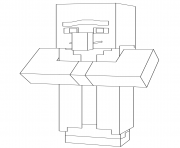 Printable minecraft villager coloring pages