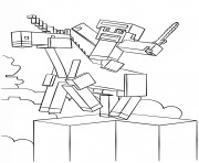 minecraft unicorn coloring pages