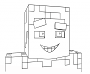 Printable minecraft smiling steve coloring pages