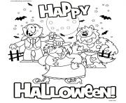 Printable happy halloween 2017 coloring pages