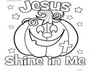 Printable halloween jesus shine in me coloring pages