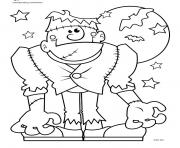 Printable halloween monster coloring pages