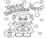 Printable happy halloween coloring pages