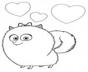 Printable gidget is in love secret life of pets coloring pages