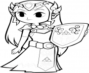 Printable toon zelda coloring pages