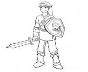 Zelda Coloring Pages Free Printable Link Online