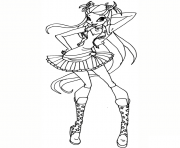 Printable rock stella winx club coloring pages