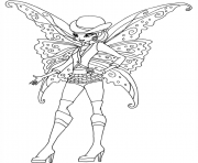 Printable gothic stella winx club coloring pages