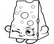 Printable Cartoon Cheese to Colour coloring pages