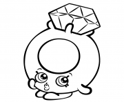 Printable Roxy Ring with Diamond shopkins season 3 coloring pages