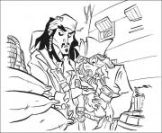 Printable jack and his friend pirates of the caribbean coloring pages