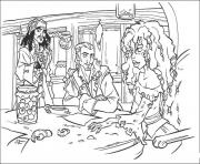 Printable jack and his friends pirates of the caribbean coloring pages