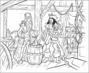 Printable jack in his room pirates of the caribbean coloring pages
