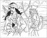 Printable jack is holding a card pirates of the caribbean coloring pages