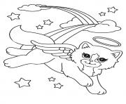 Lisa Frank Coloring Pages Free Printable Dog Beautiful Cat Angel