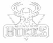 Printable milwaukee bucks logo nba sport coloring pages