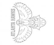 Printable atlanta hawks logo nba sport coloring pages