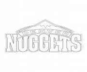 Printable denver nuggets logo nba sport coloring pages