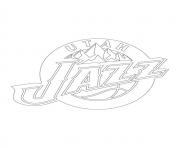 Printable utah jazz logo nba sport coloring pages