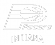 Printable indiana pacers logo nba sport coloring pages