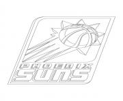 Printable phoenix suns logo nba sport coloring pages