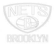Printable brooklyn nets logo nba sport coloring pages