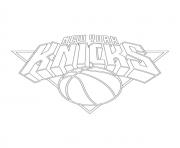 Printable new york knicks logo nba sport coloring pages