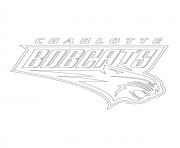 Printable charlotte bobcats logo nba sport coloring pages
