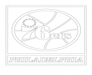 Printable philadelphia 76ers logo nba sport coloring pages