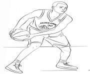 Printable stephen curry nba sport coloring pages