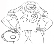 troy polamalu football sport coloring pages