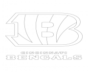 Printable cincinnati bengals logo football sport coloring pages
