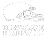Printable cleveland browns logo football sport coloring pages