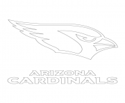 Printable arizona cardinals logo football sport coloring pages