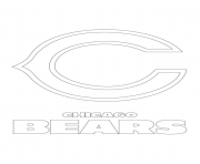 Printable chicago bears logo football sport coloring pages