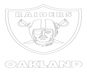 Printable oakland raiders logo football sport coloring pages
