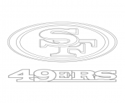 Printable san francisco 49ers logo football sport coloring pages