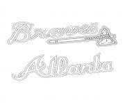 Printable atlanta braves logo mlb baseball sport coloring pages