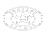 Printable houston astros logo mlb baseball sport coloring pages