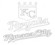 Printable kansas city royals logo mlb baseball sport coloring pages