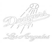 Printable los angeles dodgers logo mlb baseball sport coloring pages