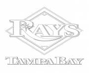 tampa bay rays logo mlb baseball sport coloring pages