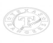 Printable texas rangers logo mlb baseball sport coloring pages