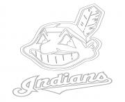 Printable clevelend indians logo mlb baseball sport coloring pages