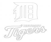 Printable detroit tigers logo mlb baseball sport coloring pages