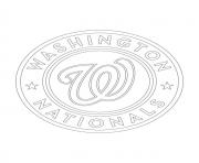 Printable washington nationals logo mlb baseball sport coloring pages
