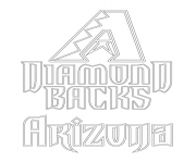 Printable arizona diamondbacks logo mlb baseball sport coloring pages