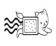Simple Nyan Cat Coloring Pages Printable
