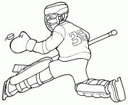 Printable hockey goalie kids coloring pages